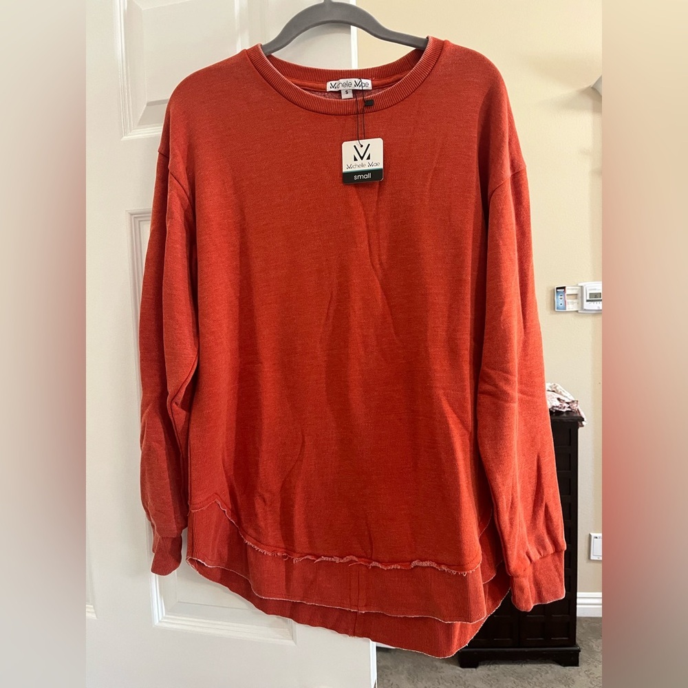 Michelle Mae Deep Orange Puller-over Super Soft